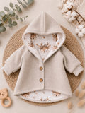 Walkjacke mit Kaputze - gefütterte Walk-Jacke mit Innenfutter Rehzauber