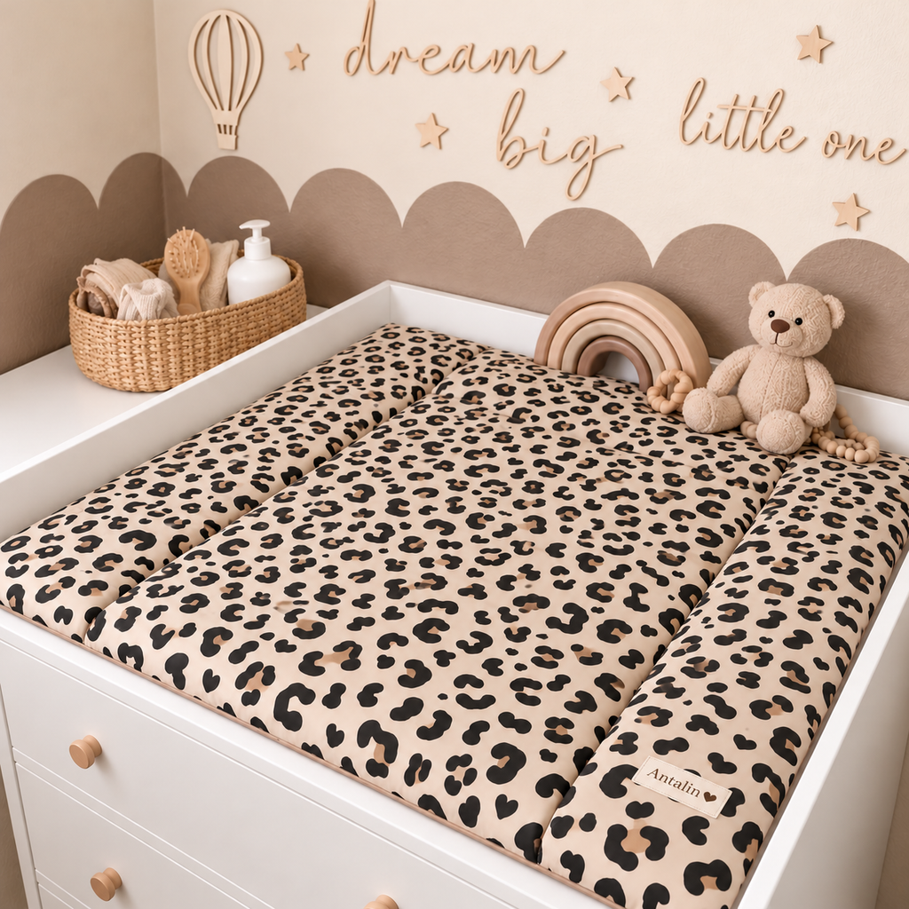Wickelauflage wasserabweisend Leo beige