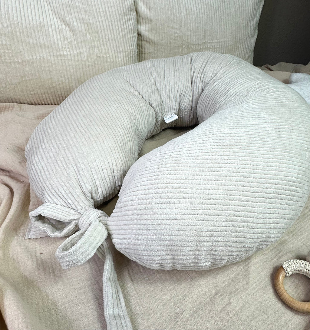 Stillkissen, Seitenschläferkissen, Cord beige - AnTalin