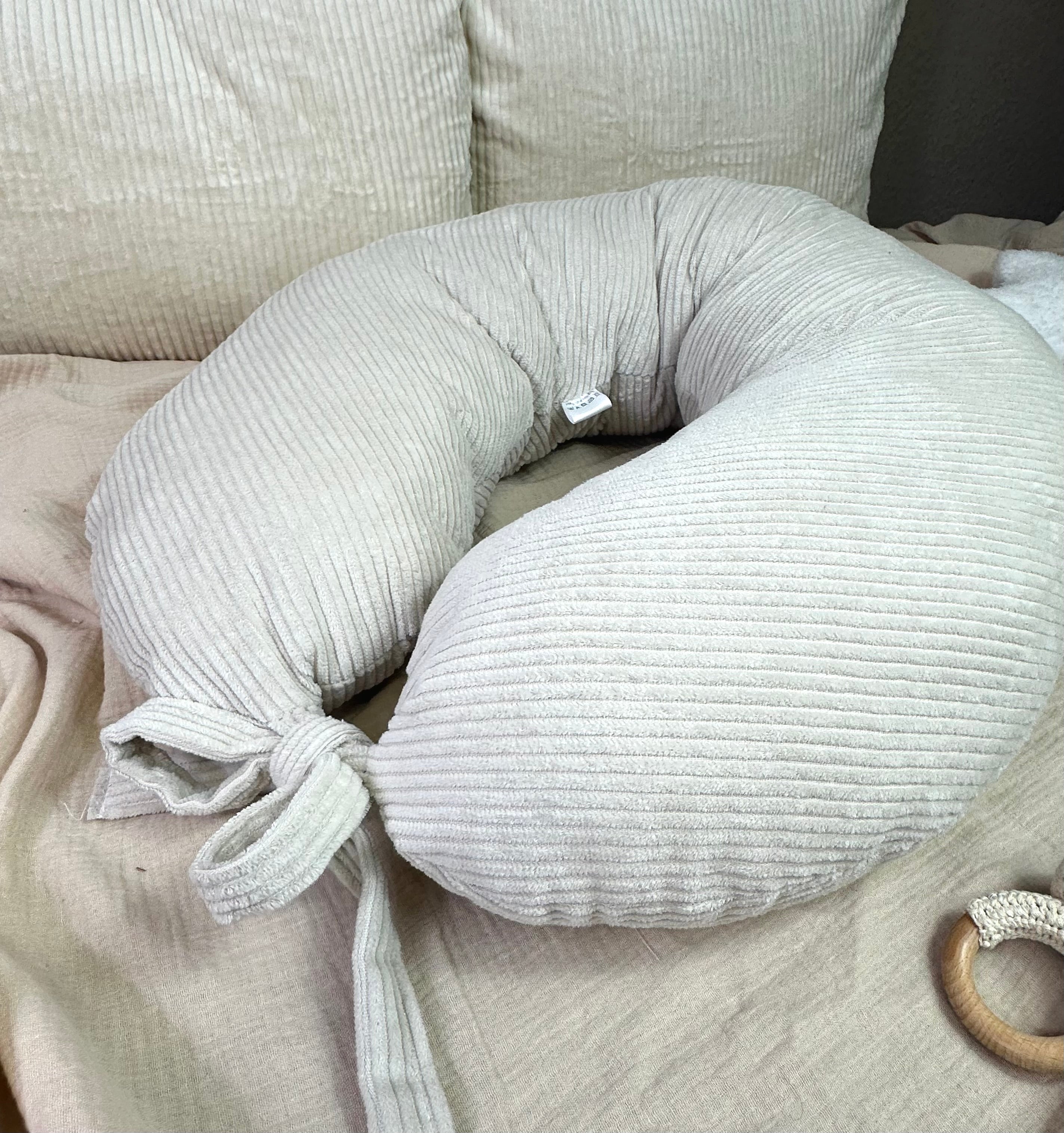 Stillkissen, Seitenschläferkissen, Cord beige - AnTalin
