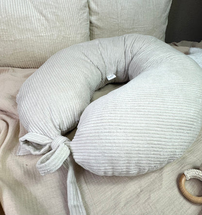 Stillkissen, Seitenschläferkissen, Cord beige