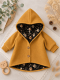 Walkjacke  mit Kaputze - gefütterte Walk-Jacke mit floralem Innenfutter Midnight Measow