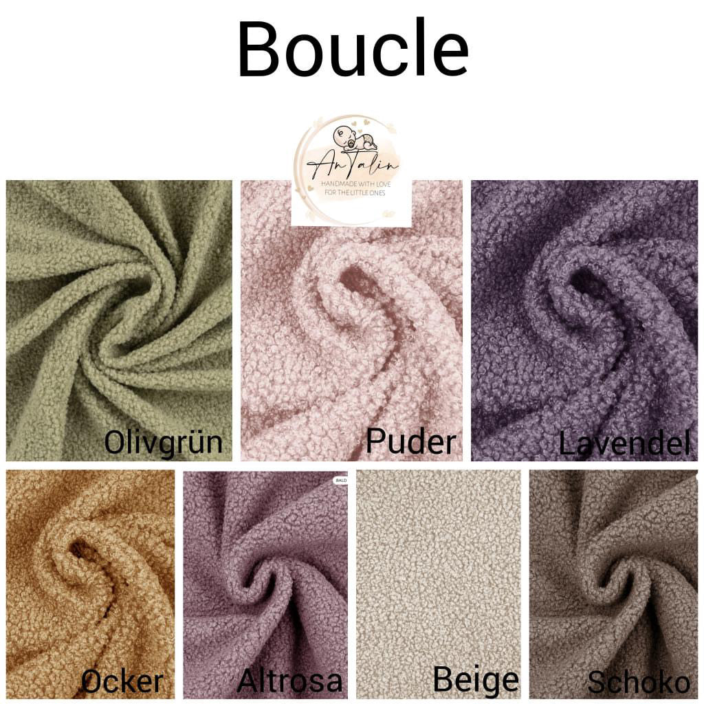 Boucle Jacke mit Kaputze, Schwanenprinzessin