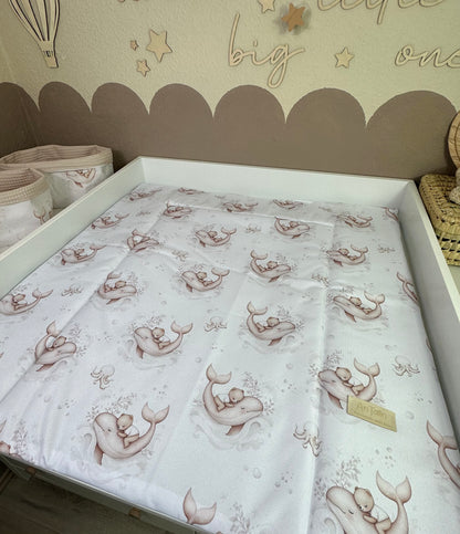 Wickelauflage wasserabweisend 75/75 Meeresfreunde