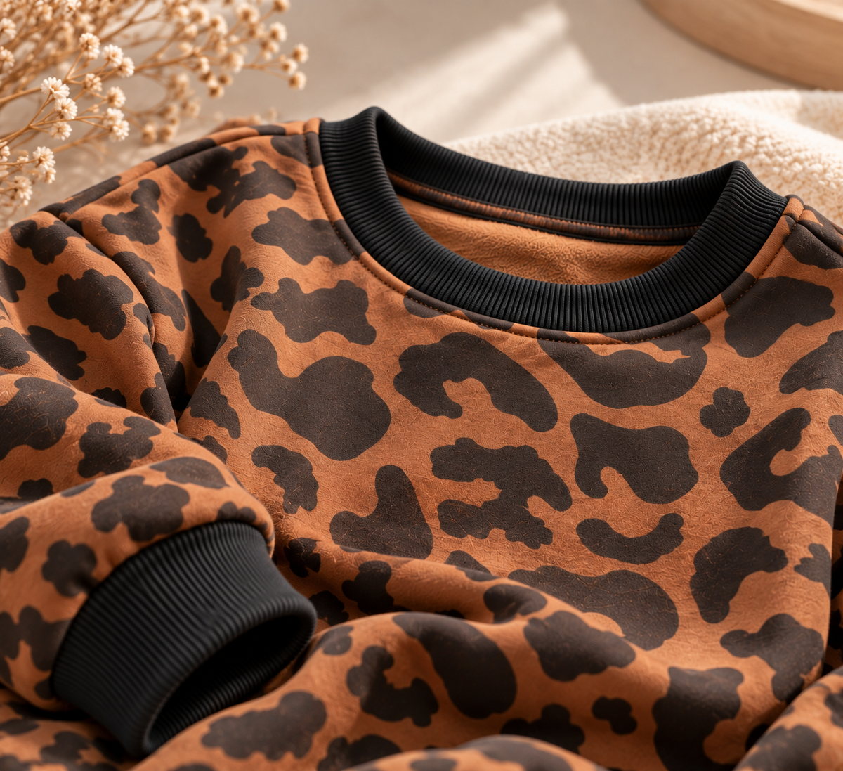 Kinder Pullover Leo Braun - Kuscheliger Leo Sweatshirt für Babys & Kleinkinder