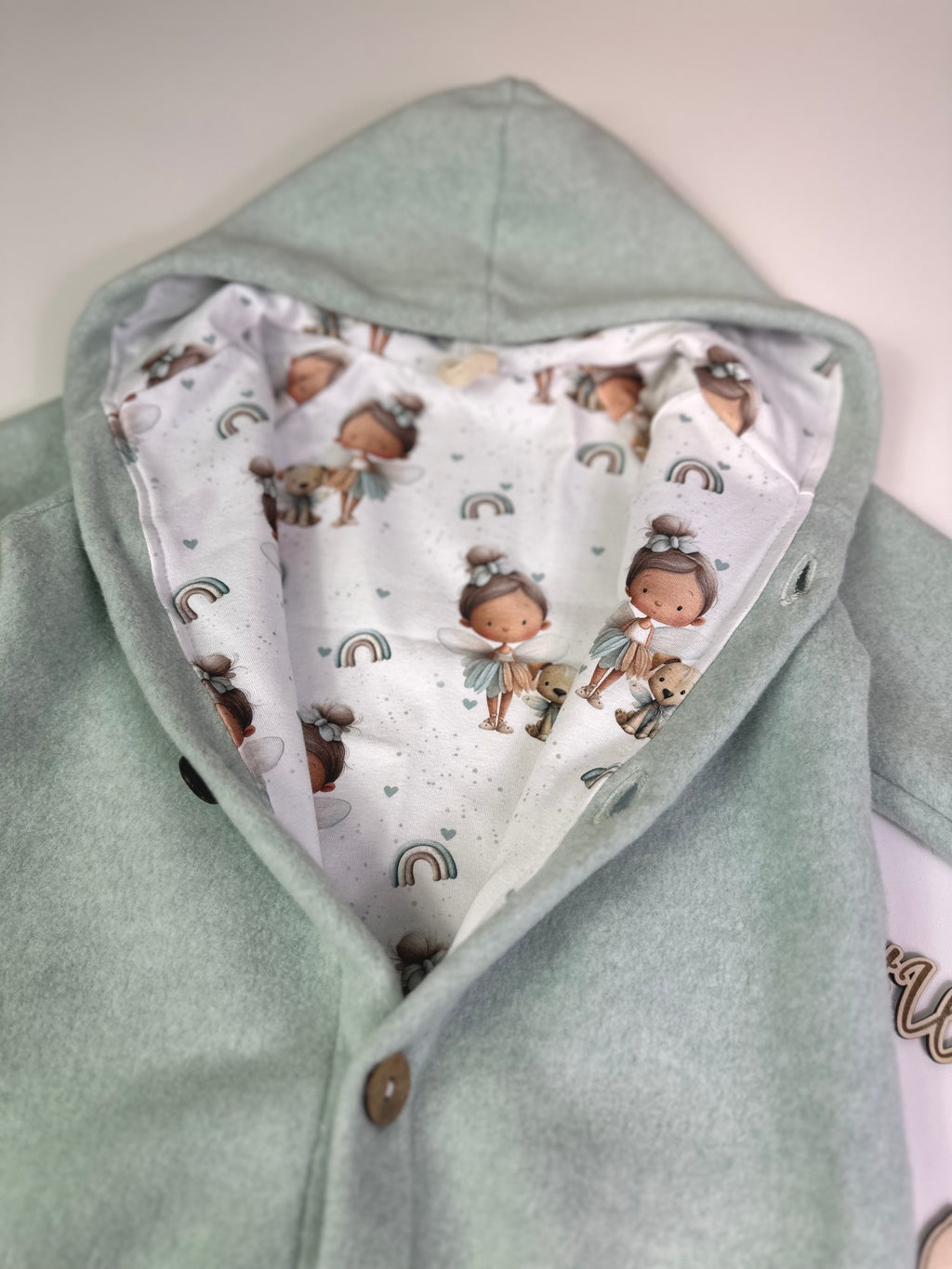 Flecce Overall kleine Elfe, hell mint - AnTalin