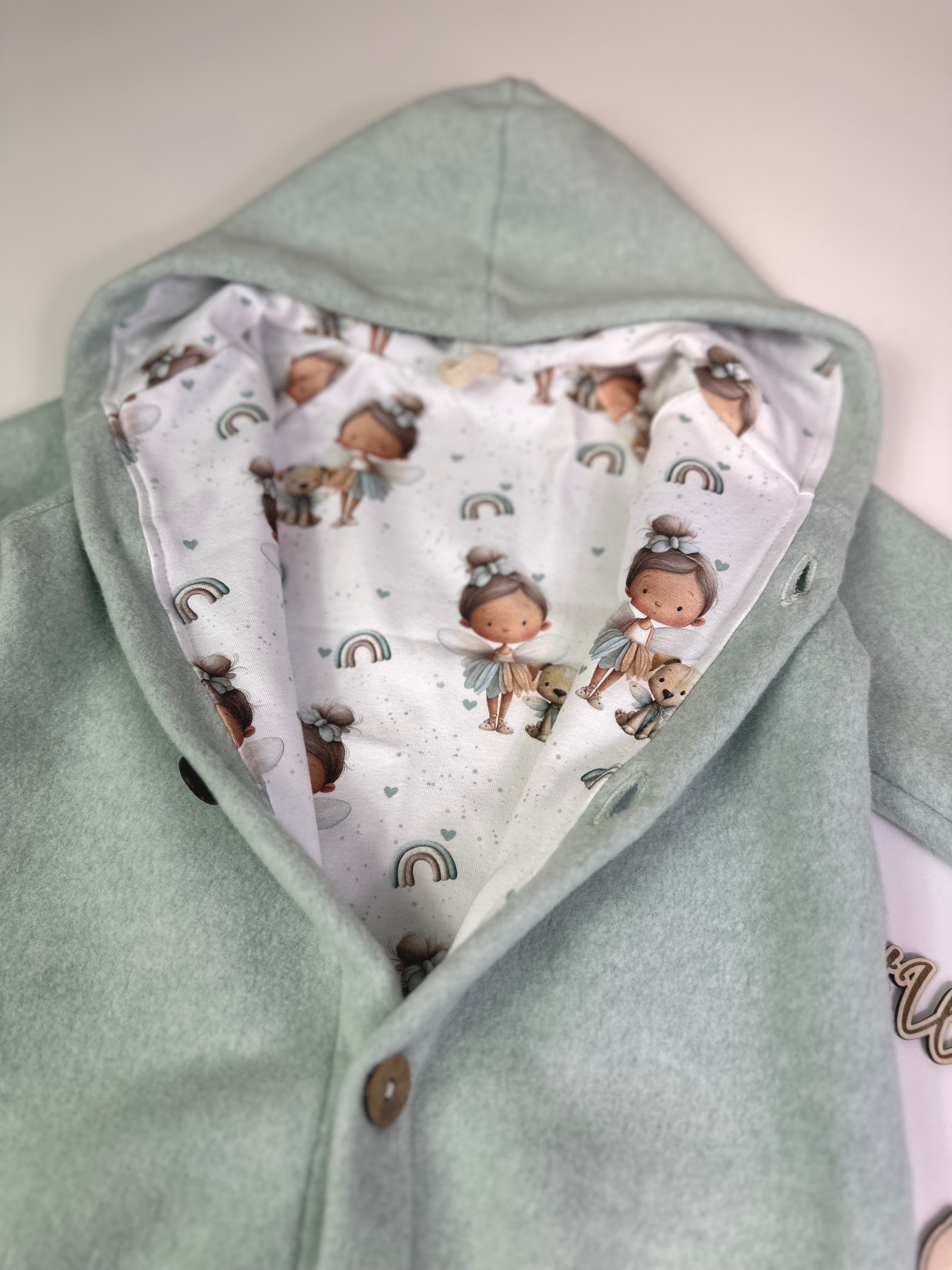 Flecce Overall kleine Elfe, hell mint - AnTalin