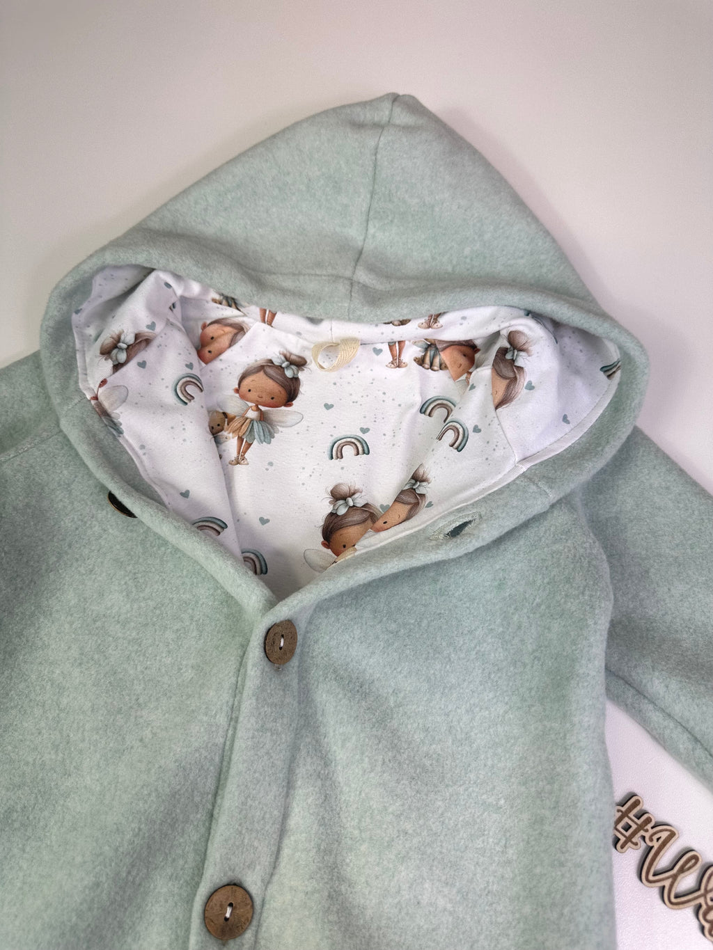 Flecce Overall kleine Elfe, hell mint - AnTalin