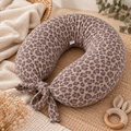 Stillkissen, Seitenschläferkissen, Leopardenmuster Taupe