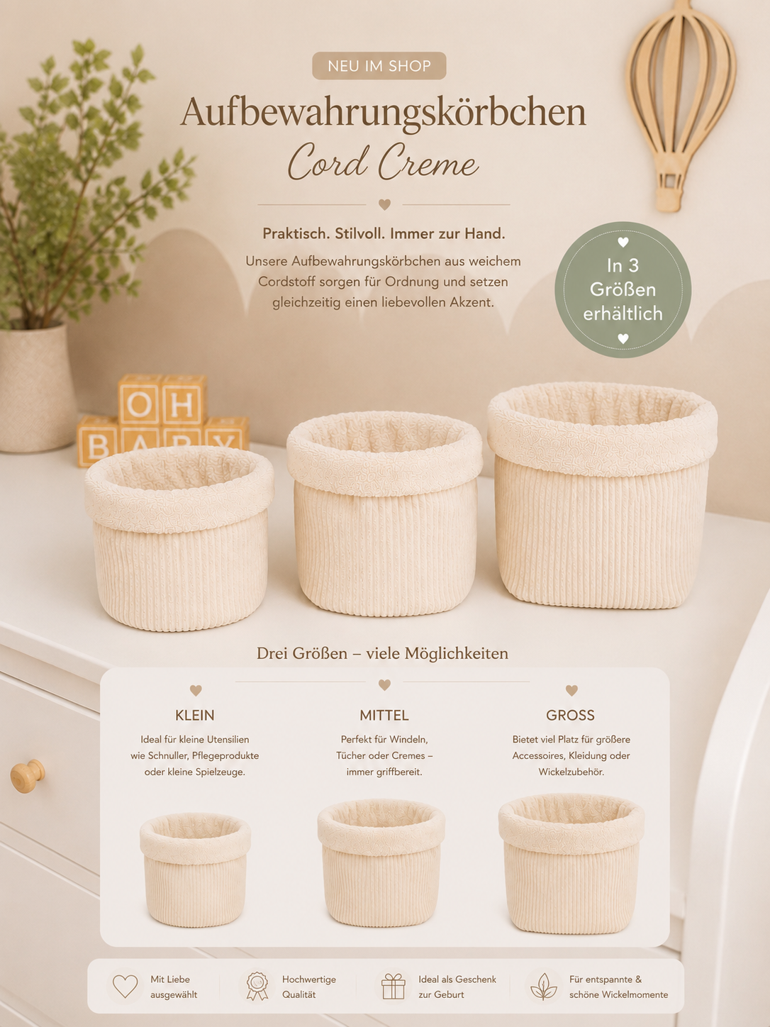 Utensilo Cord Creme
