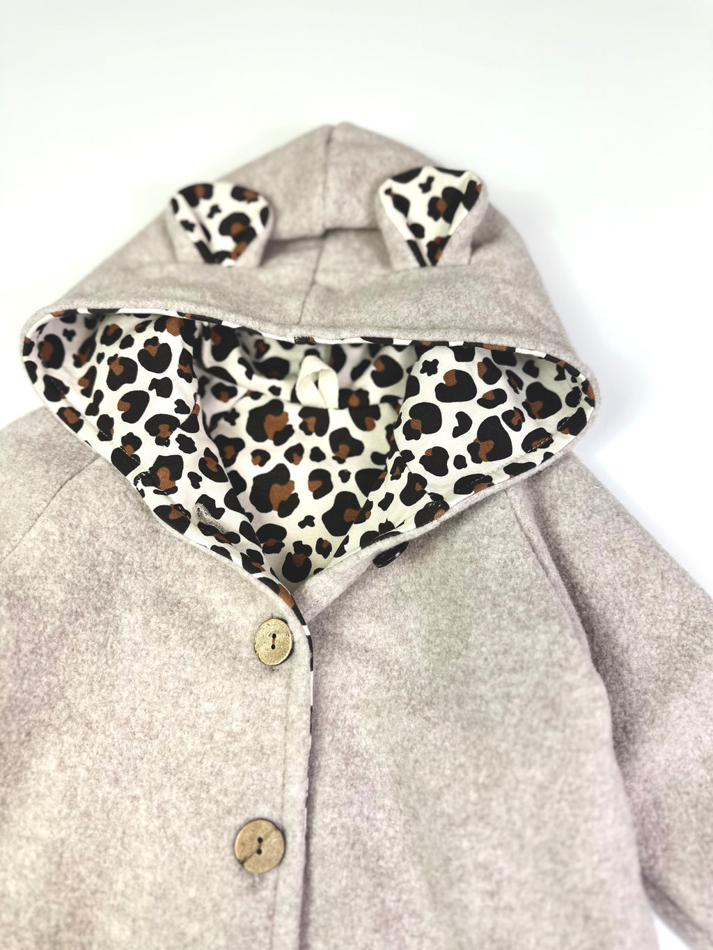 Walk Jacke Leo mit Bärenohren, beige - AnTalin