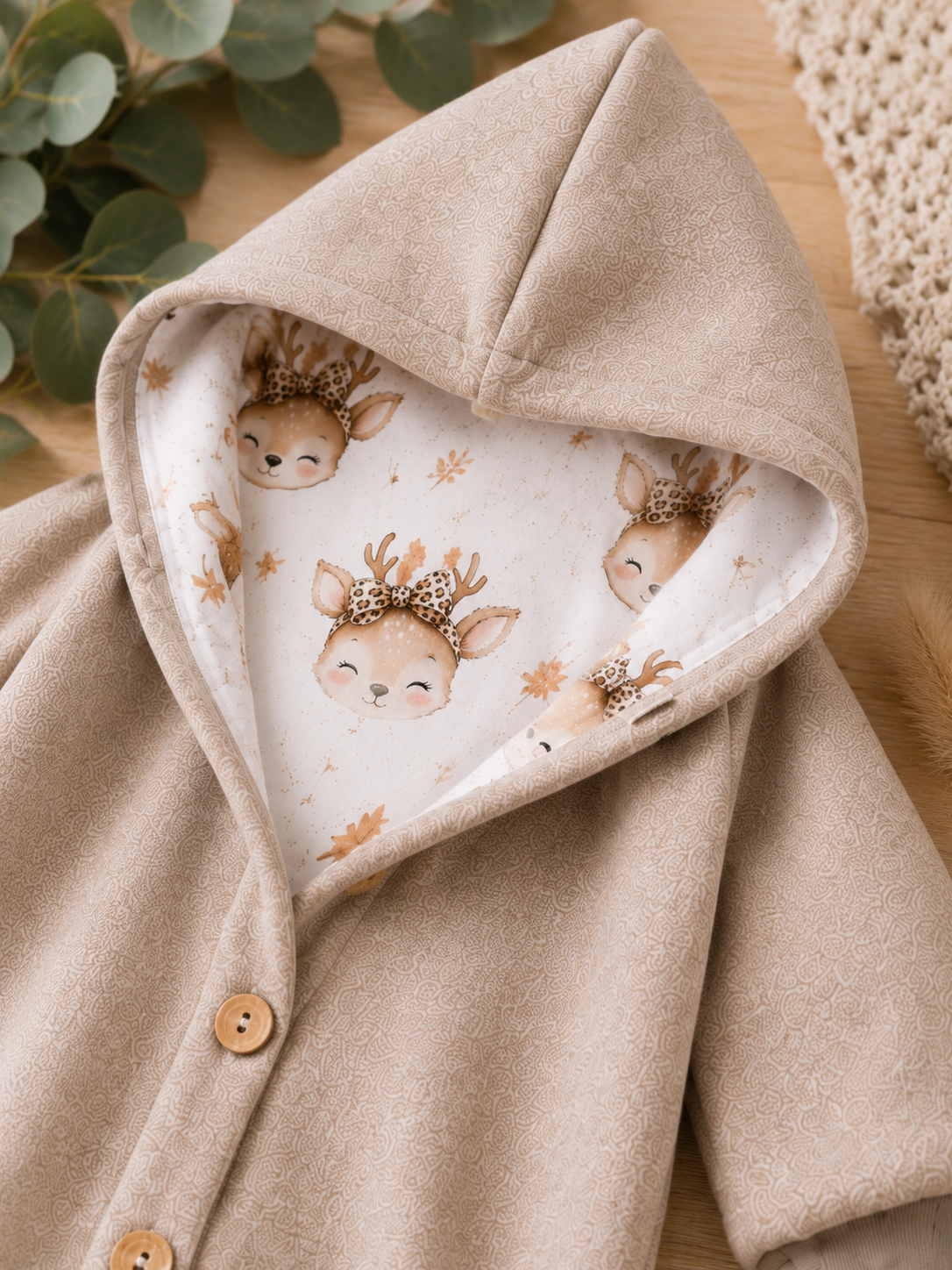 Walk Overall mit Kaputze Rehzauber - gefütterter Overall für Herbst & Winter- verschiedene Farben