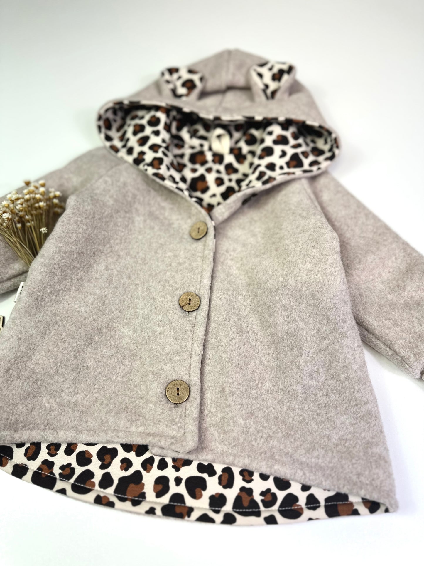 Walk Jacke Leo mit Bärenohren, beige