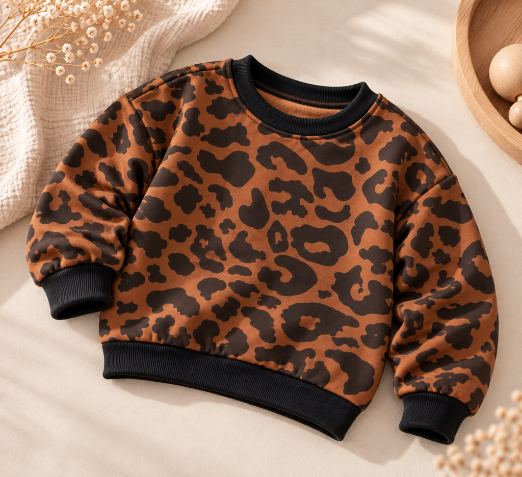 Kinder Pullover Leo Braun - Kuscheliger Leo Sweatshirt für Babys & Kleinkinder
