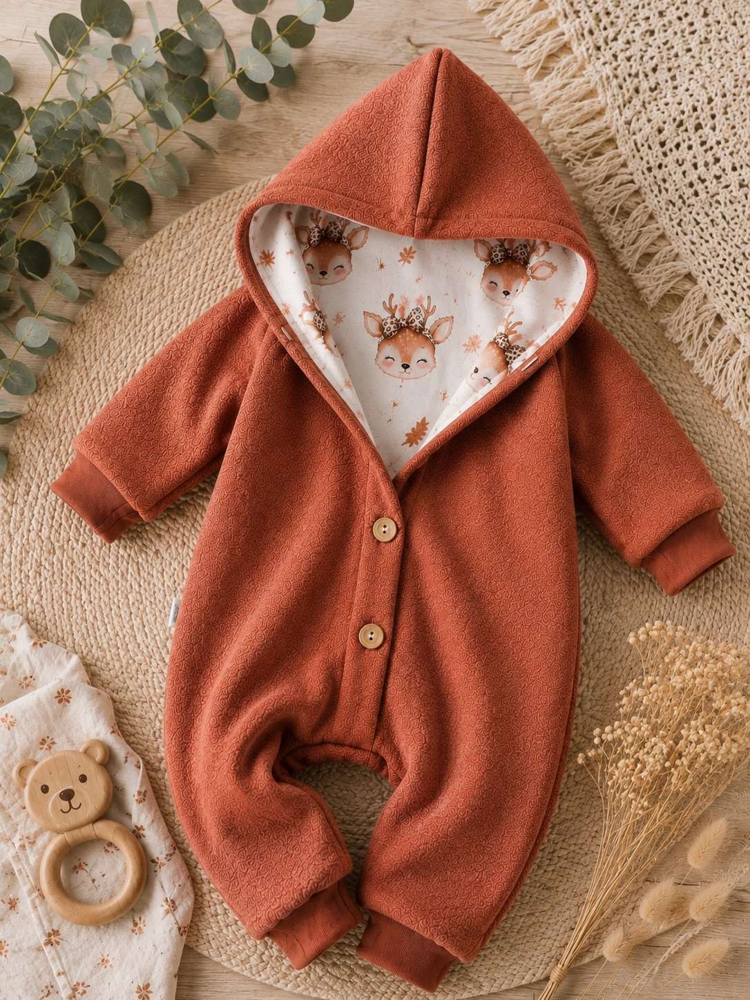 Walk Overall mit Kaputze Rehzauber - gefütterter Overall für Herbst & Winter- verschiedene Farben