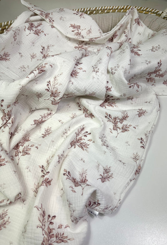 Musselin Decke, Stilltuch Floral