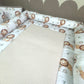 Wickelauflage Lion Rainbow, waffelpique hell beige