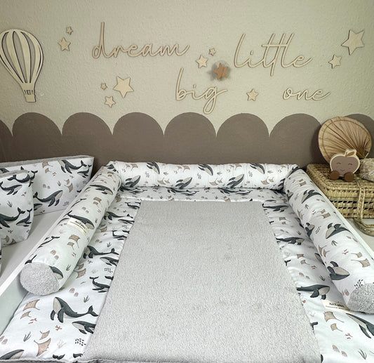Wickelauflage Under The Sea, Frottee grau