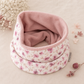 Loop Schal Blütenhauch rosa mit kuscheligen Fleece - Stilvoller Begleiter für kalte Tage