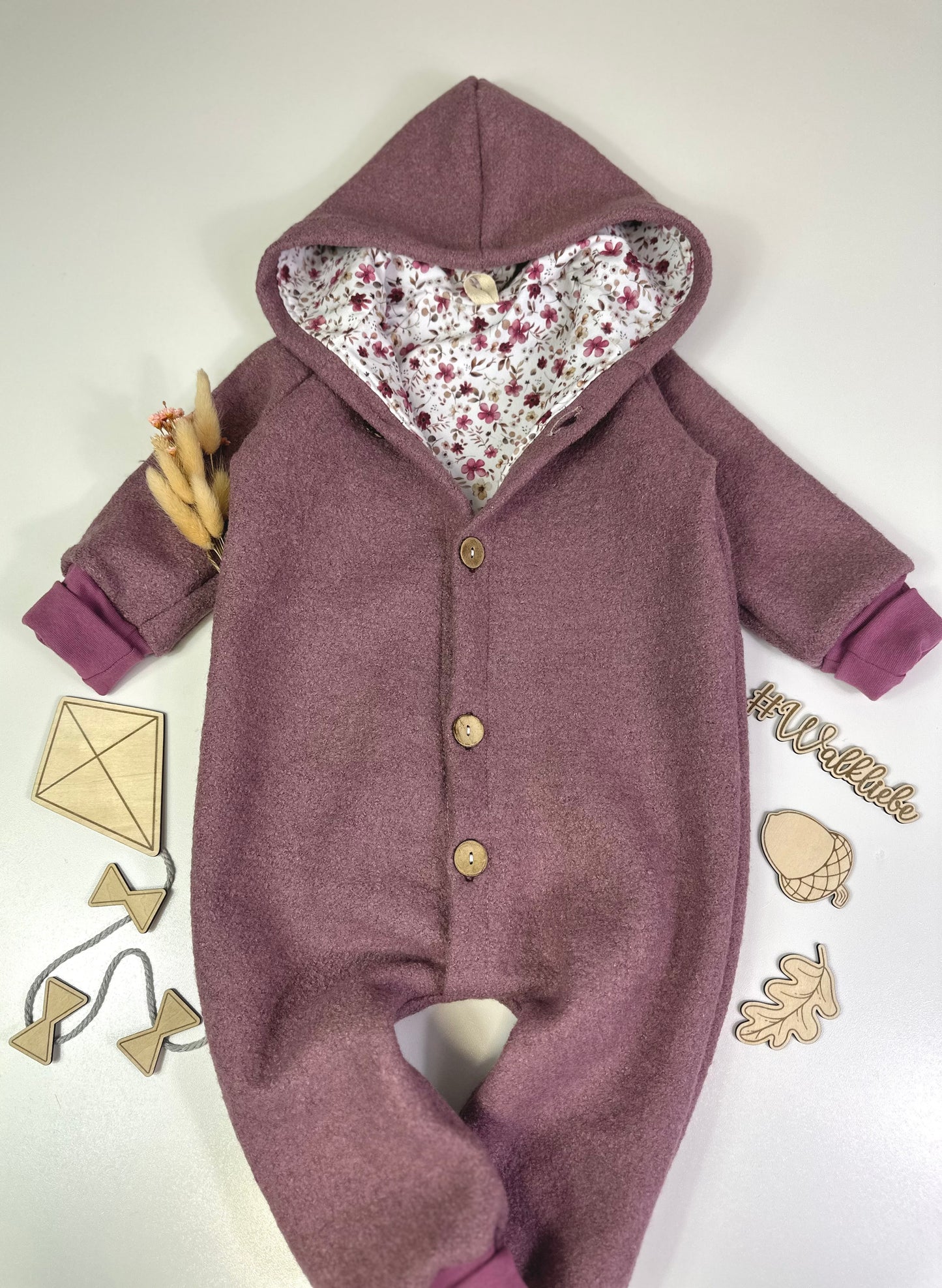 Walkoverall Floral, altrosa