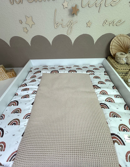 Wickelauflage Regenbogen braun