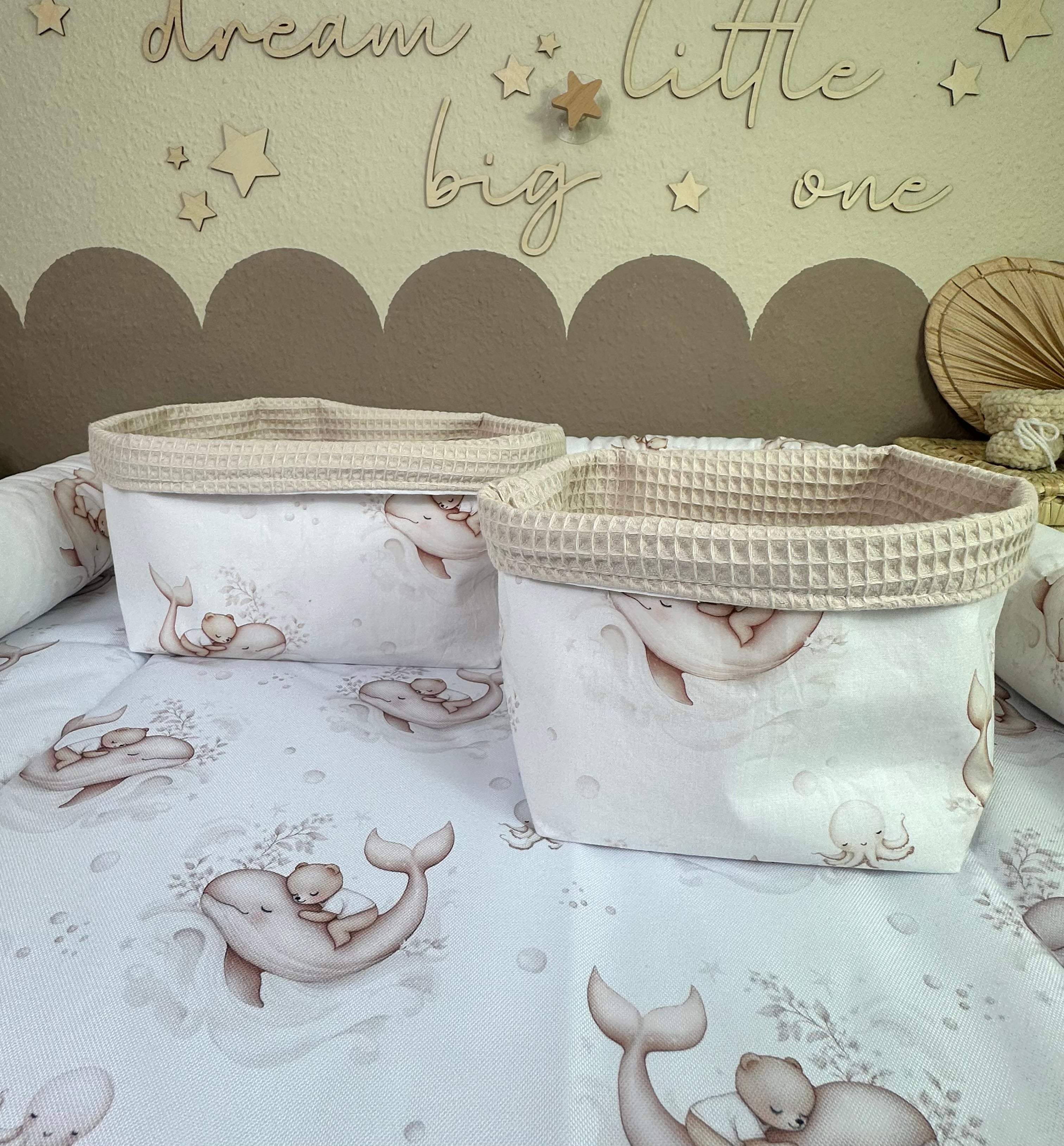 Utensilo Meeresfreunde, waffelpique hell beige - AnTalin