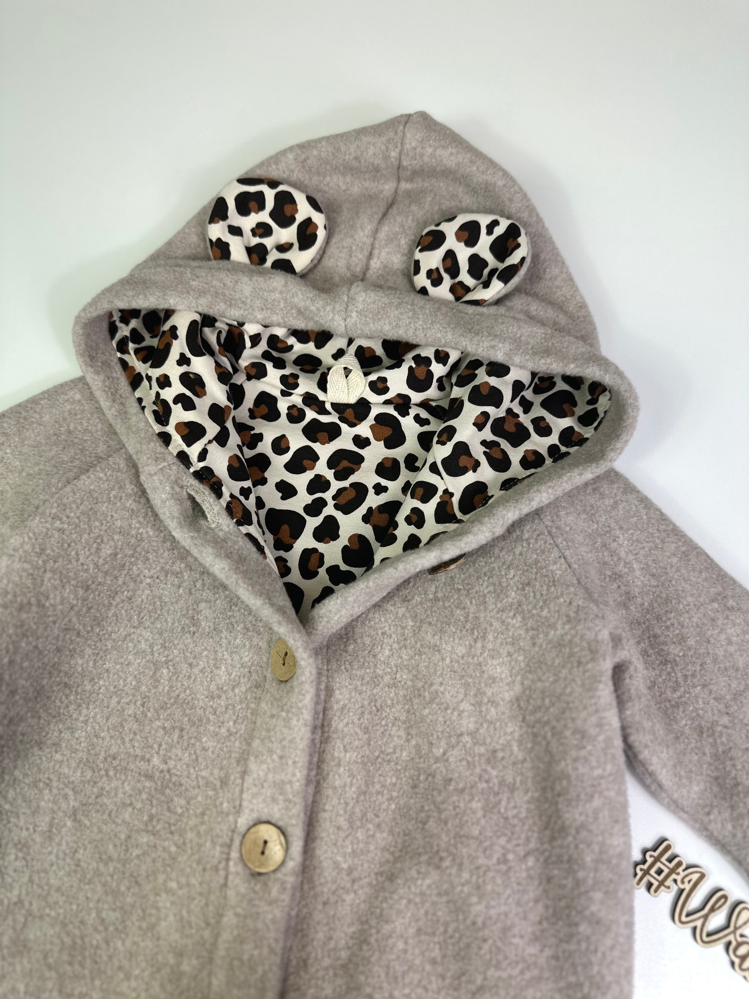 Walkoverall Leo Bären Ohren, beige - AnTalin