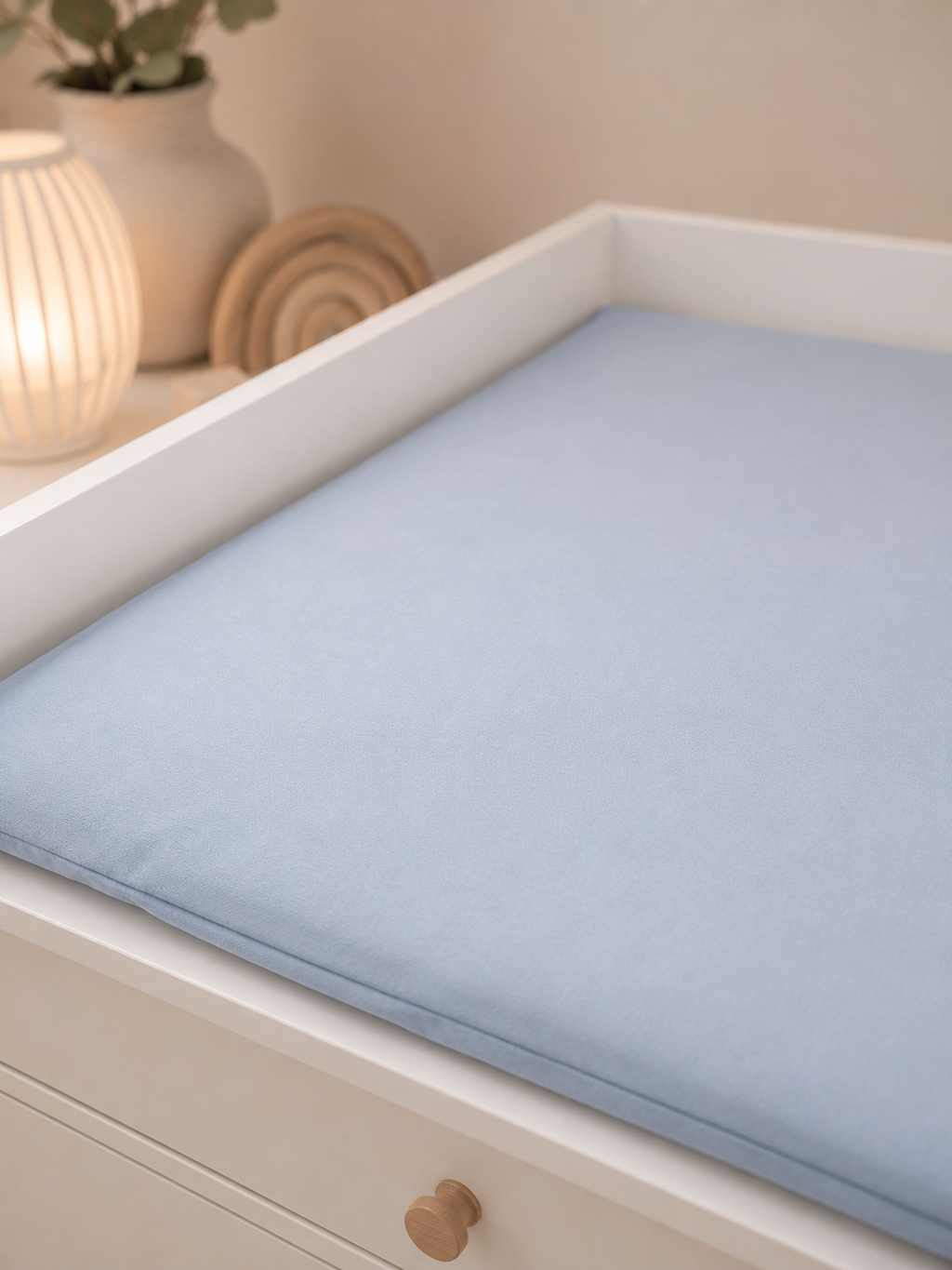 Wasserabweisende Wickelunterlage Babyblau