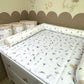 Utensilo Cotton Flowers, waffelpique hell beige