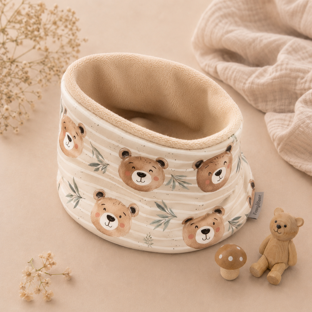 Loop Schal Cozy Bear mit kuscheligen Fleece - Stilvoller Begleiter für kalte Tage
