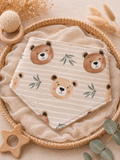 Halstuch Cozy Bear - Handgefertigtes Dreieckstuch für Babys & Kleinkinder mit Bärenmotiv