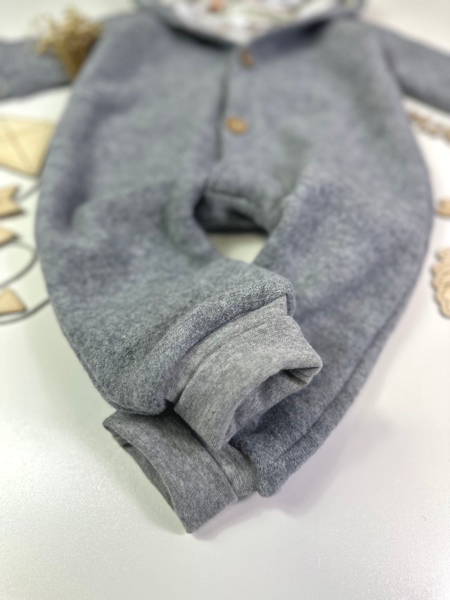 Walkoverall kleiner Panda, grau