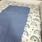 Wickelauflage Regenbogen blau 2, waffelpique jeansblau