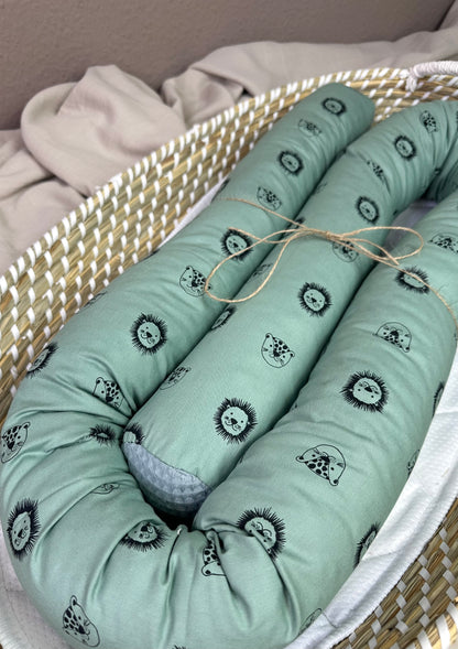 Bettschlange Löwenkopf grün