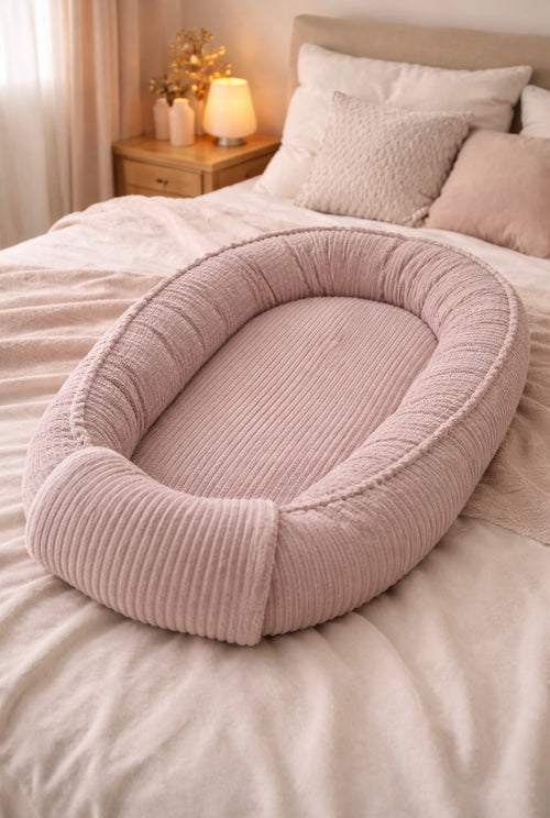 Weiches Breitcord Babynest von AnTalin, ideal für Babys und Kleinkinder, mit kuscheligem Design und atmungsaktivem Stoff