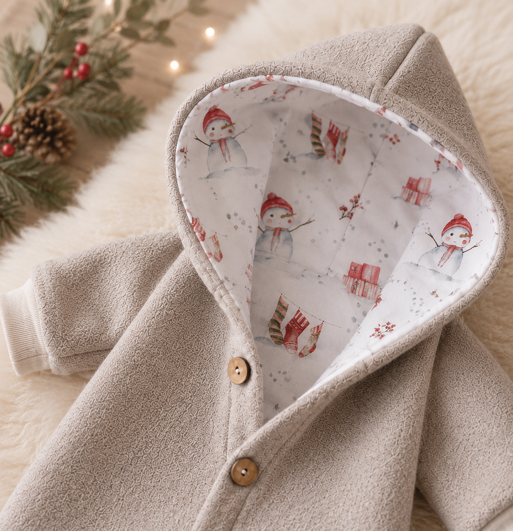 Walk Overall mit Kaputze - kuscheliger Einteiler mit winterlichem Innenfutter