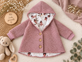 Boucle Jacke mit Kaputze, Schwanenprinzessin