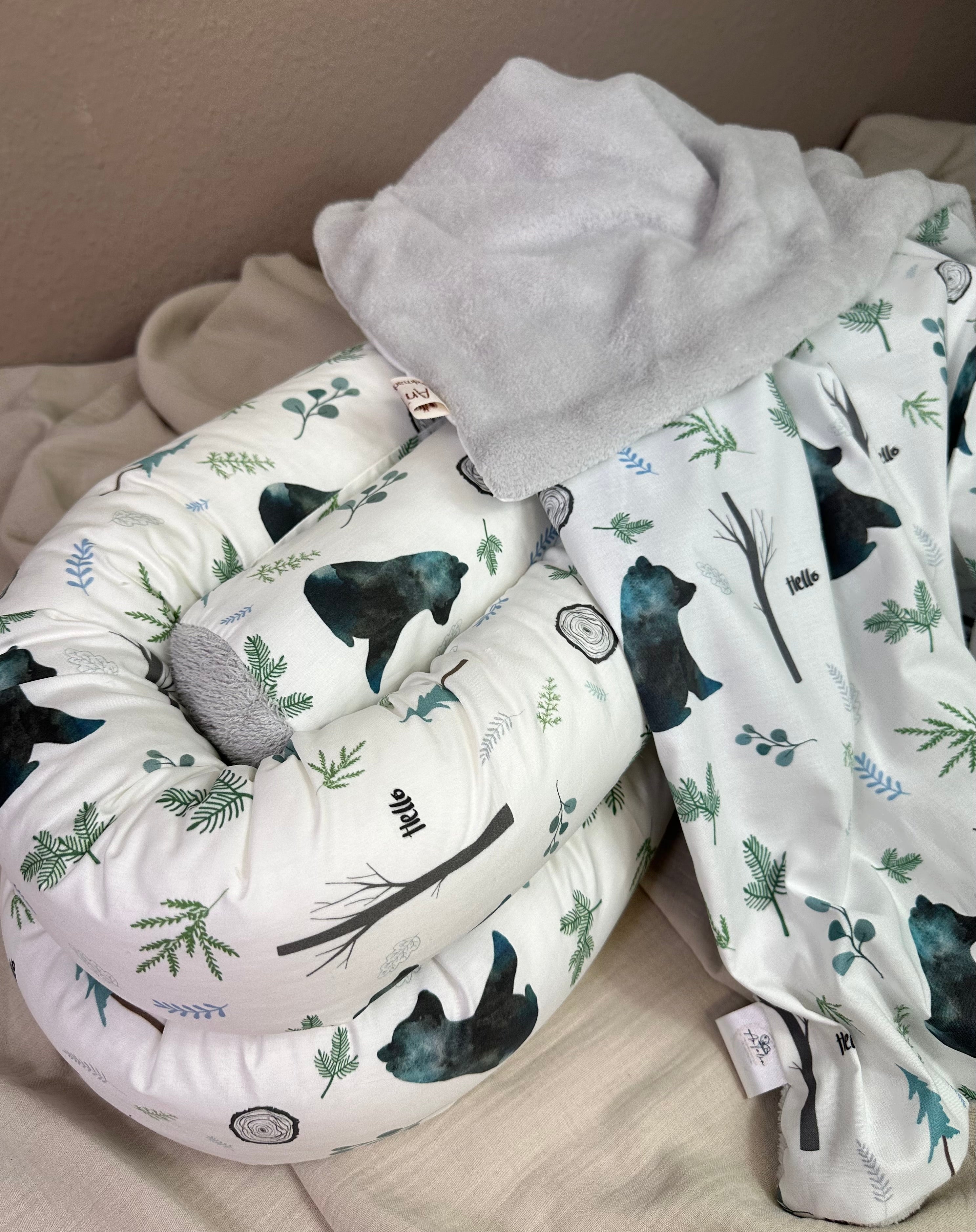 Kuscheldecke kleiner Bär 1m x 1m - AnTalin