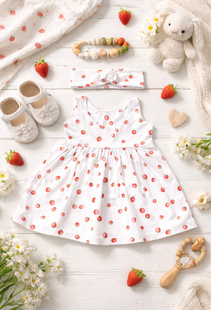 Kleid Lang Ärmellos Sweet Berry