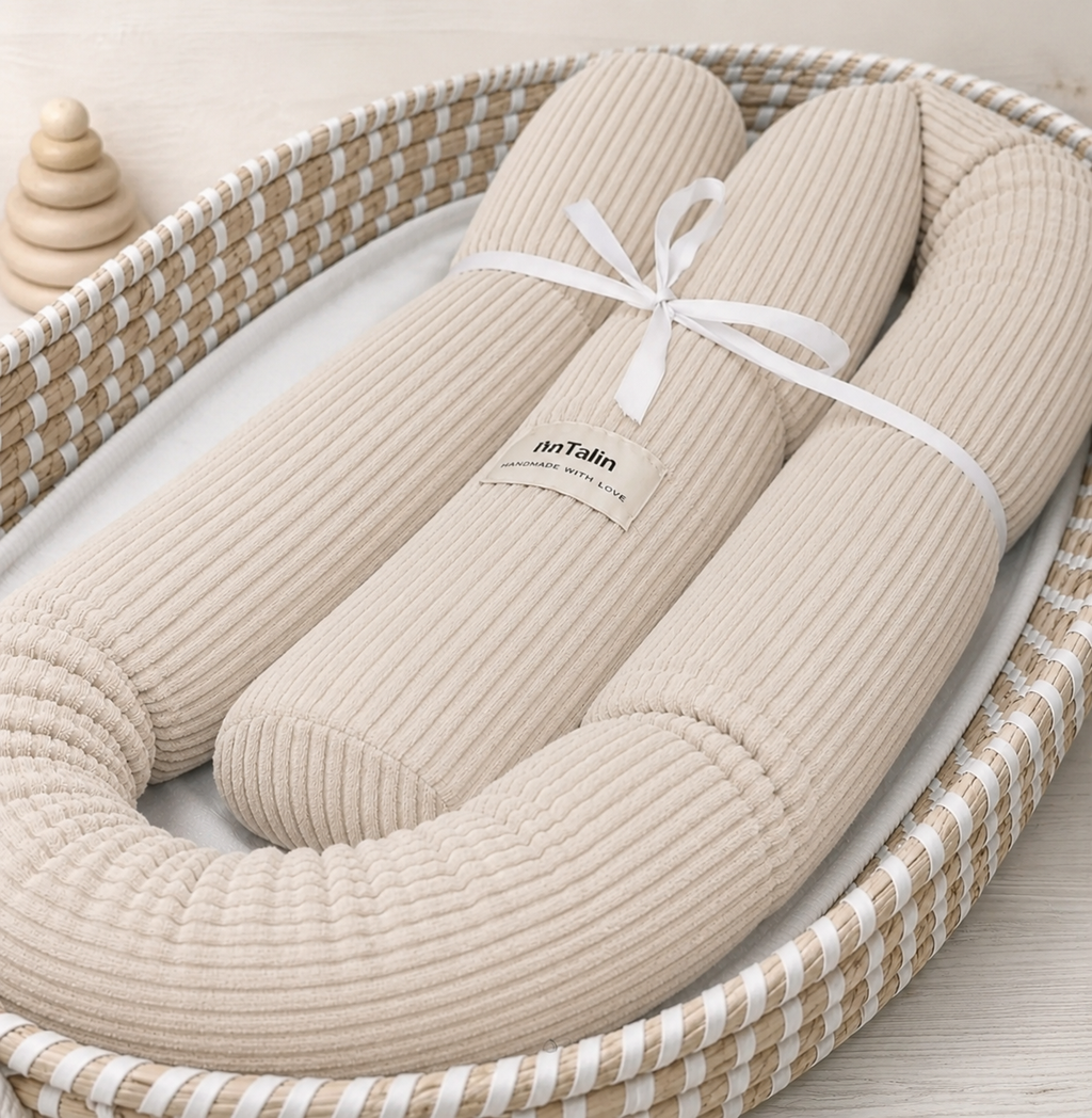 Wickeltischumrandung Cord beige