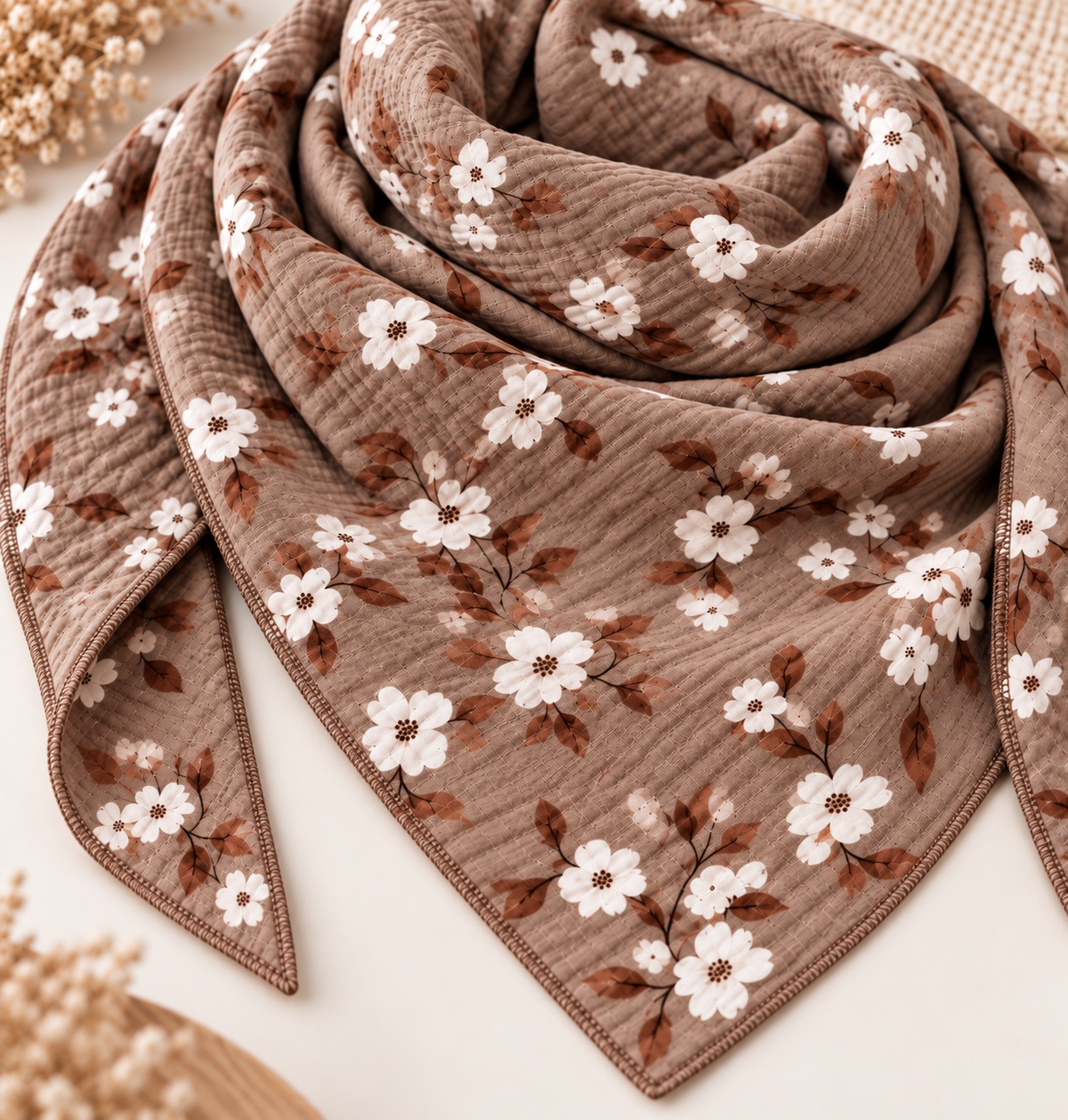 Musselin Tuch für Erwachsene Vintage Blossom