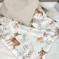 Babydecke Rehfamilie waffelpique hell beige