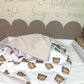 Babydecke Teddybär waffelpique hell beige