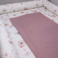 Wickelauflage Flamingo waffelpique altrosa