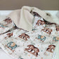 Babydecke Zoo animals waffelpique