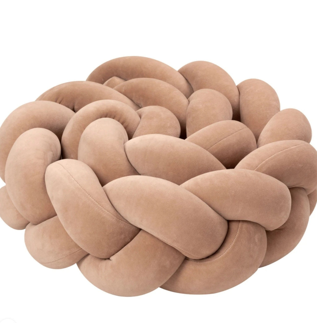 Geflochtene Bettschlange in uni von AnTalin, weiche Baumwollstoff, ideal für Kinderbett, in neutralem Design.