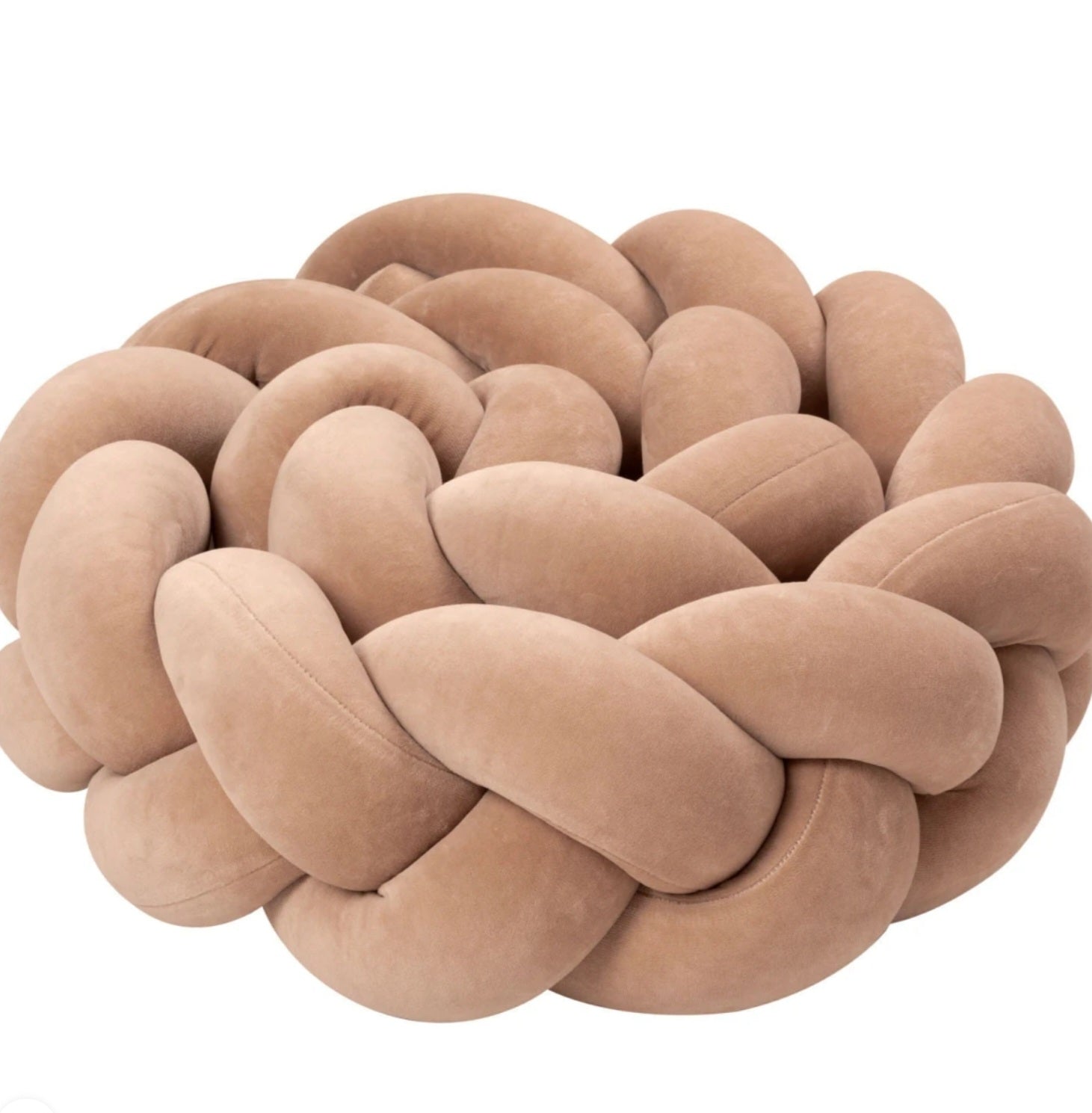 Geflochtene Bettschlange in uni von AnTalin, weiche Baumwollstoff, ideal für Kinderbett, in neutralem Design.