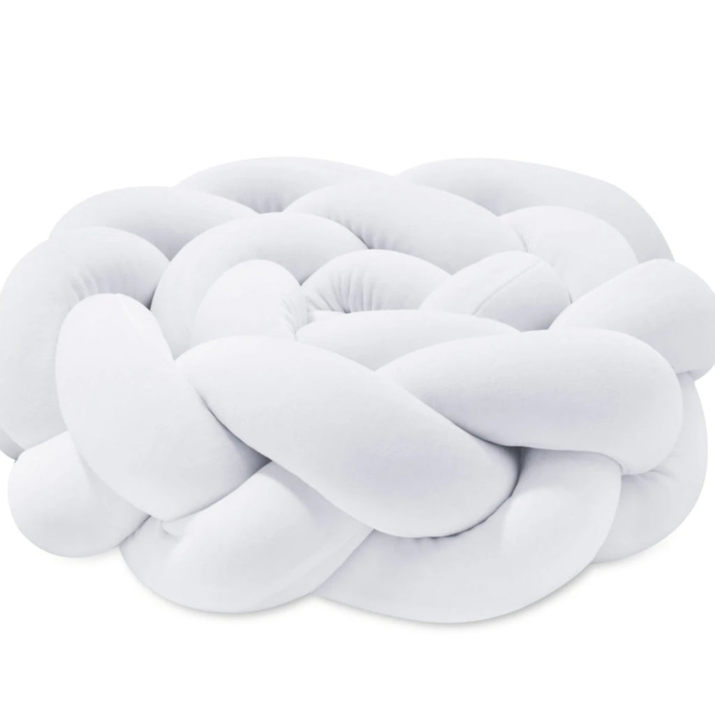 Geflochtene Bettschlange in uni von AnTalin, weiche Textur, ideal für Babys und Kinder, in neutraler Farbe.