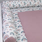 Wickelauflage Regenbogen altrosa pastel