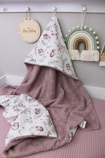 Kaputzenhandtuch kleiner Igel, Frotteestoff